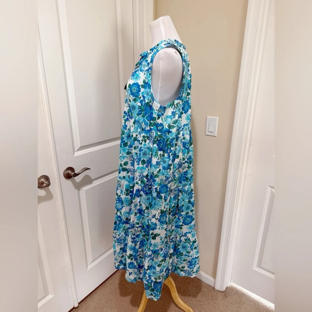 NWOT Tuckernuck Paloma Beach Caftan Blooming Garden Salty Maxi Dress Size XL - Picture 6 of 9